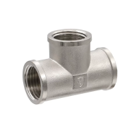 Тройник 11/4″Вx1″Вx11/4″В никелированный усиленный VIEIR TFN-Z