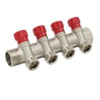 Купить Коллектор с регулирующими вентилями 4 выхода 1″x3/4″EK "ViEiR"