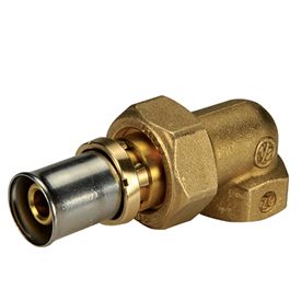 Угольник разъемный МП/PE-X латунь пресс RM19 Дн 26х3/4х90гр ВР Giacomini RM19Y049