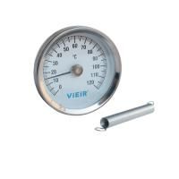 Купить Термометр накладной с пружиной от 0 до 120℃ 63 мм "ViEiR"