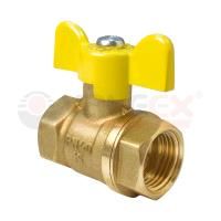 Купить Кран шаровой для газа латунный VALFEX ВН/ВН ручка-бабочка, 1 1/4'' (20/5)