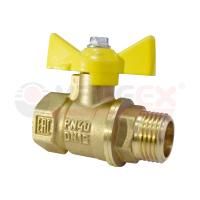 Купить Кран шаровой для газа латунный VALFEX ВН/НР ручка-бабочка, 1 1/4'' (16/4)
