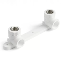 Угольник двойной с креплением комбинированный 20 x 1/2" ВР Pro Aqua 