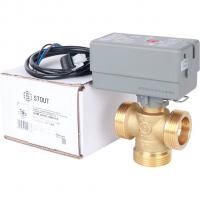 Купить STOUT Компактный 3-Ходовой зональный клапан, сервопривод 230V, с кабелем 1м., НР 1 1/4