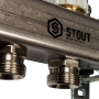Купить  Распределительные коллекторы Stout с расходомерами Коллектор распределительный Stout с расходомерами 1х3/4 на 12 выходов 