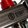 Купить  Распределительные коллекторы Stout с расходомерами Коллектор распределительный Stout с расходомерами 1х3/4 на 10 выходов 