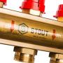 Купить Распределительный коллектор Stout из латуни с расходомерами на 9 выходов