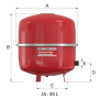 Купить Расширительный бак Flamco Flexcon Premium 35 л