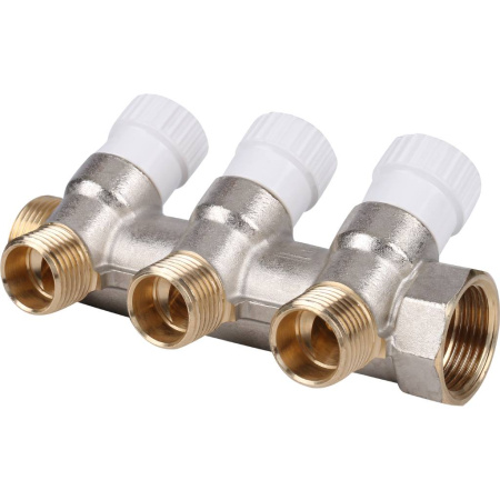 Купить Коллектор распределительный  Stout 3/4", 3 отвода 1/2"