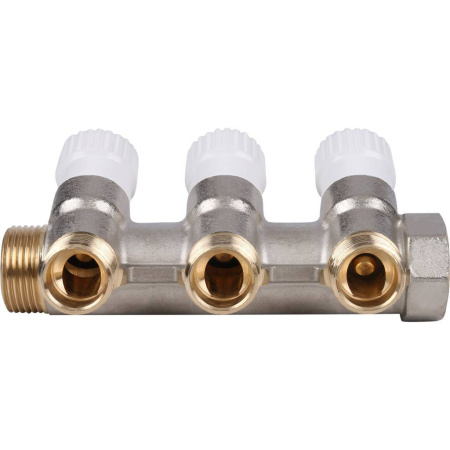 Купить Коллектор распределительный  Stout 3/4", 3 отвода 1/2"