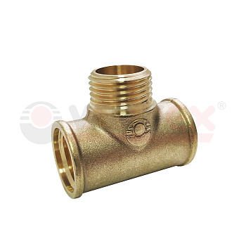 Тройник с переходом на наружную резьбу VALFEX ВР-НР-ВР 3/4" (50/10);