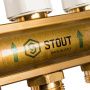 Купить Распределительный коллектор Stout из латуни без расходомеров на 11 выходов