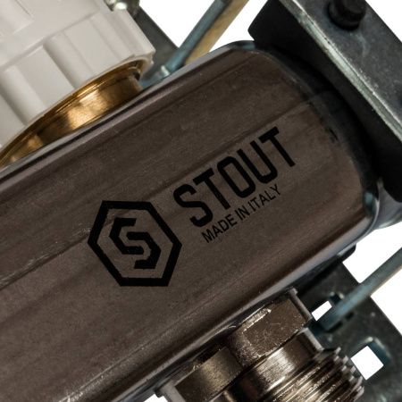 Купить  Распределительные коллекторы Stout с расходомерами Коллектор распределительный Stout с расходомерами 1х3/4 на 9 выходов 