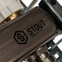 Купить  Распределительные коллекторы Stout с расходомерами Коллектор распределительный Stout с расходомерами 1х3/4 на 9 выходов 