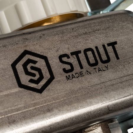 Купить  Распределительные коллекторы Stout с расходомерами Коллектор распределительный Stout с расходомерами 1х3/4 на 8 выходов 