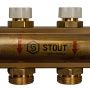 Купить Распределительный коллектор Stout из латуни без расходомеров на 6 выходов