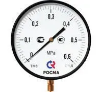 Купить Манометр Росма ТМ-210P радиальный 50 мм 0–1 МПа