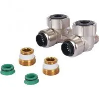 Узел нижнего подключения Simplex Tectite c соединением Push-Fit угловой G 3/4″ F x 15 мм