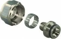 FLEX-X ЗАЖИМНОЙ АДАПТЕР ИЗ ПОКРЫТОЙ ЛАТУНИ PE-X 16X1,8/2,0-3/4"ВР ЕВРОКОНУС '10Ф (старый аналог 1045