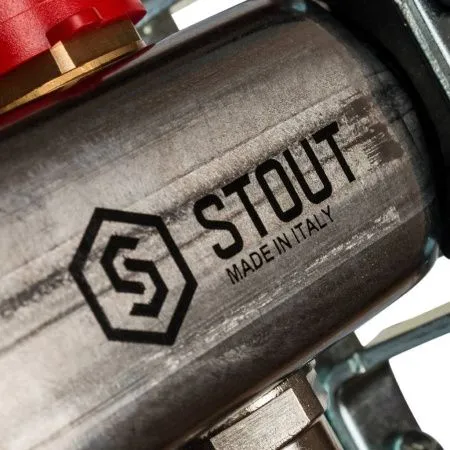 Купить  Распределительные коллекторы Stout с расходомерами Коллектор распределительный Stout с расходомерами 1х3/4 на 5 выходов 